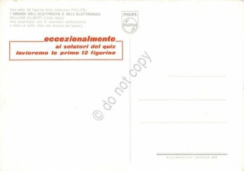 Cartolina Philips I grandi dell'elettricità e elettronica W. Gilbert | Immagine Gallery 2