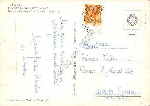 Cartolina Pialpetta Migliere Nuova Chiesetta 1976 | Immagine Gallery 2