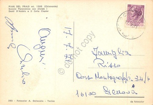Cartolina Pian del Frais panorama parziale Denti d' Ambin Colle … | Immagine Gallery 2