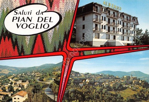 Cartolina Pian del Voglio 3 vedute albergo (Bologna) | Immagine principale
