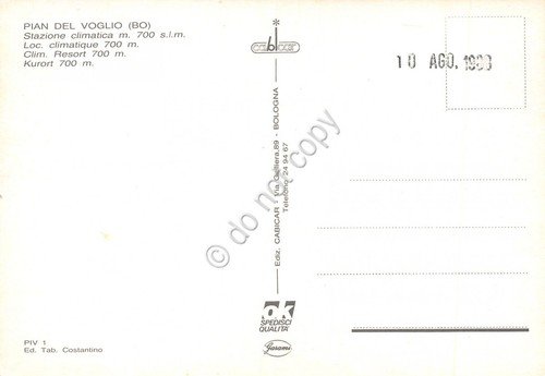 Cartolina Pian del Voglio 3 vedute albergo (Bologna)