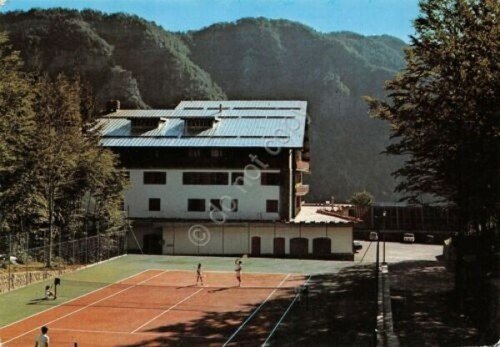 Cartolina Pian di Novello Grand Hotel campo da tennis