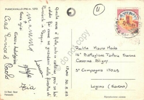 Cartolina Piancavallo panorama parziale 1983 | Immagine Gallery 2