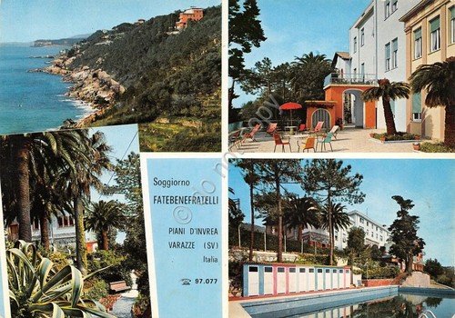 Cartolina Piani d'Invrea Varazze Soggiorno Fatebenefratelli 4 vedute 1970