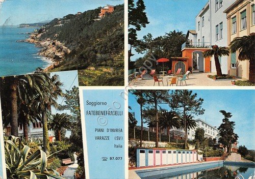 Cartolina Piani d' Invrea Varazze Soggiorno Fatebenefratelli vedute segnata