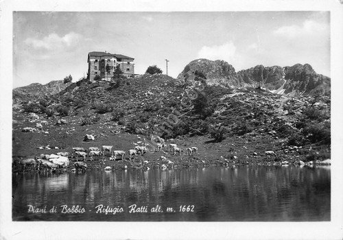 Cartolina Piani di Bobbio Rifugio Ratti anni '50