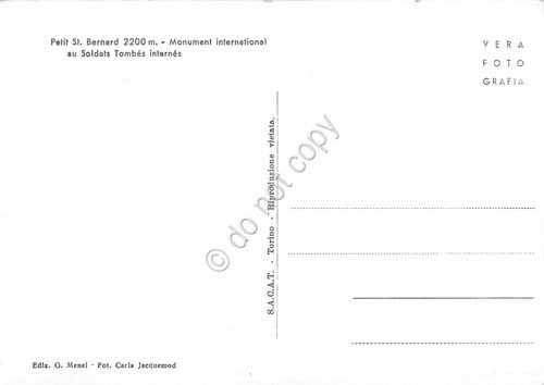 Cartolina Piccolo San Bernardo Monumento ai Caduti animata | Immagine Gallery 2