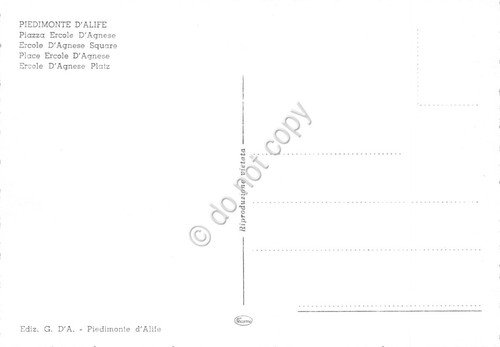 Cartolina Piedimonte D'Alife Piazza D'Agnese colorata anni '90 | Immagine Gallery 2