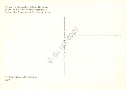 Cartolina Pienza Cattedrale e Palazzo Piccolomini (Siena) | Immagine Gallery 2