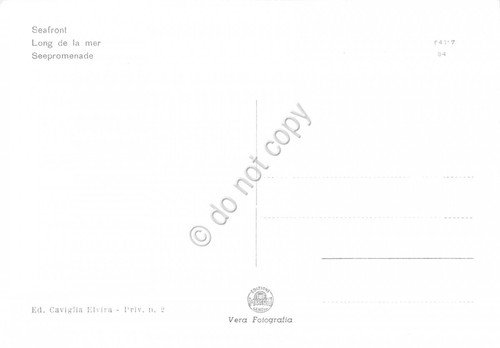 Cartolina Pietra Ligure Lungomare spiaggia anni '50