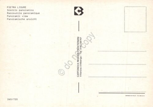 Cartolina Pietra Ligure panorama parziale auto d'epoca