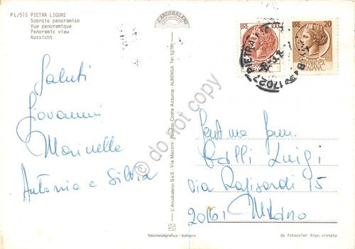 Cartolina Pietra Ligure panorama parziale da terrazza (Savona) | Immagine Gallery 2