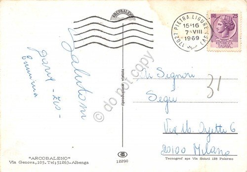 Cartolina Pietra Ligure vedute 1969 (Savona) | Immagine Gallery 2