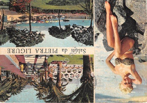 Cartolina Pietra Ligure vedute varie 1964 Pin Up (Savona)