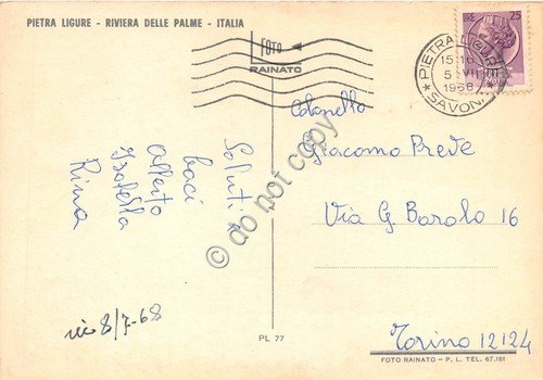 Cartolina Pietraligure vedutine 1968 (Savona) | Immagine Gallery 2