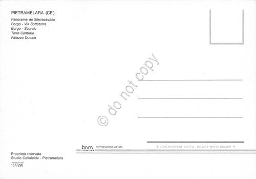 Cartolina Pietramelara panorama da Sferracavallo anni '70