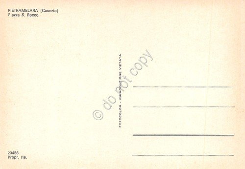 Cartolina Pietramelara Piazza S. Rocco auto case animata anni '70