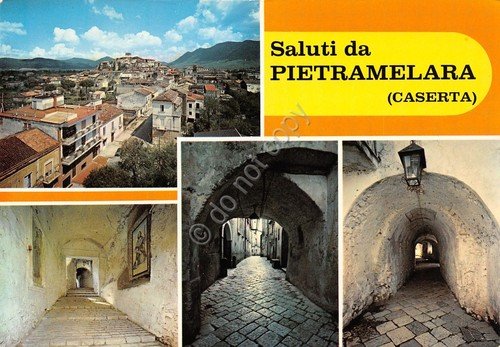 Cartolina Pietramelara vedute varie borgo medievale anni '70