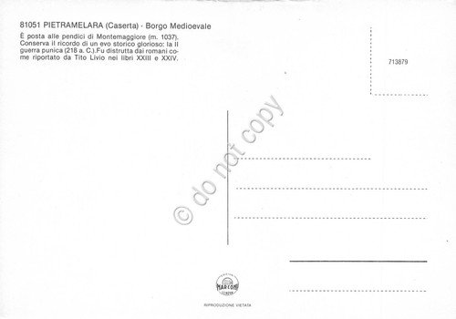 Cartolina Pietramelara vedute varie borgo medievale anni '70