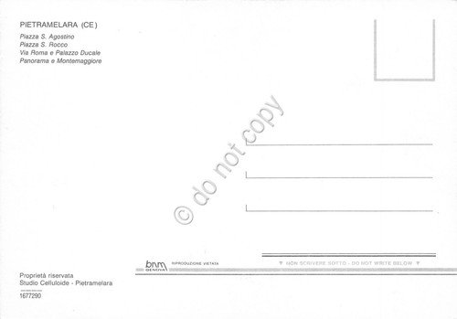 Cartolina Pietramelara vedute varie Piazza S. Agostino Piazza S. Rocco …