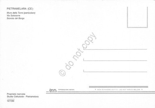 Cartolina Pietramelara vedute varie Via Sottotorre paese anni '70