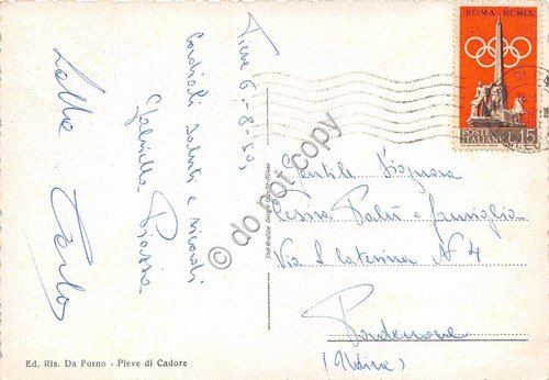 Cartolina Pieve di Cadore Panorama con Marmarole 1959 (Belluno) | Immagine Gallery 2