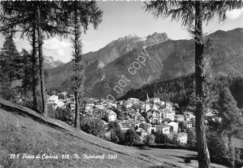 Cartolina Pieve di Cadore Panorama Monte Montanel 1958 Foto Ghedina …