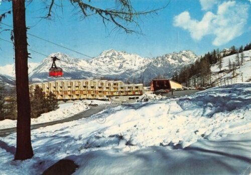 Cartolina Pila Funivia Gr. Grimod complesso Grande Gorraz 1979