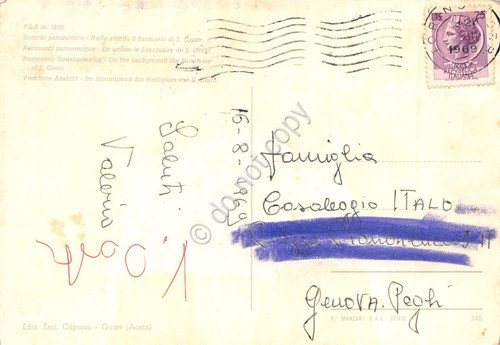 Cartolina Pila panorama parziale da una villa 1969 | Immagine Gallery 2