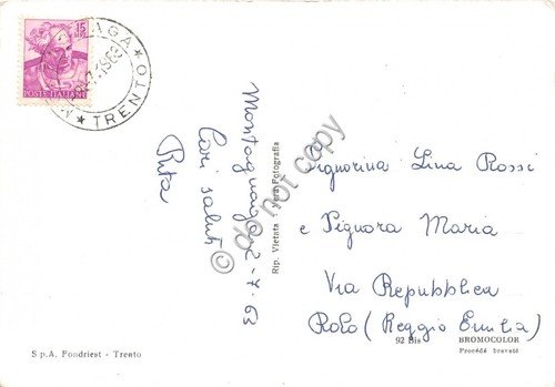 Cartolina Pinè Madonna di Montagnaga Vedutine 1963 (Trento) | Immagine Gallery 2