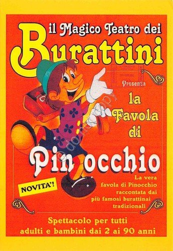 Cartolina Pinocchio la Favola Magico Teatro dei burattini Colosseo Torino … | Immagine principale