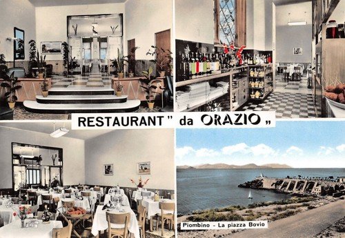 Cartolina Piombino Ristorante da Orazio Vedutine 1963