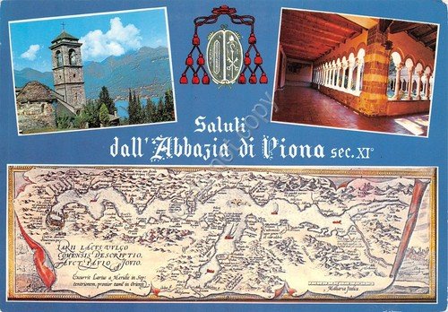 Cartolina Piona Abbazia vedute varie (Como) | Immagine principale