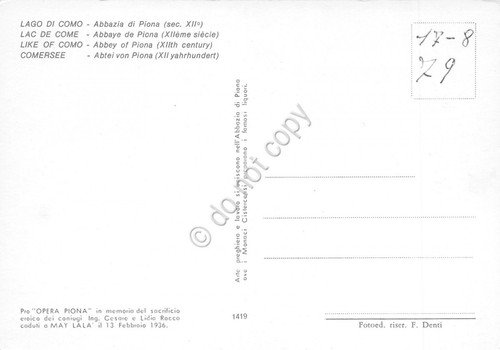 Cartolina Piona Abbazia vedute varie (Como) | Immagine Gallery 2
