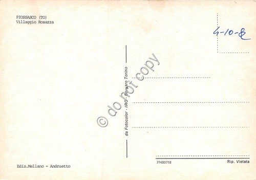 Cartolina Piossasco Villaggio Rosazza