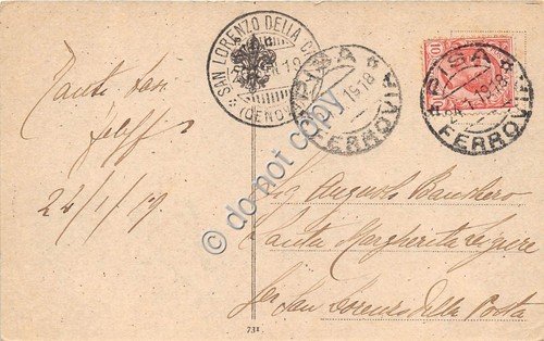 Cartolina Pisa Battistero 1918