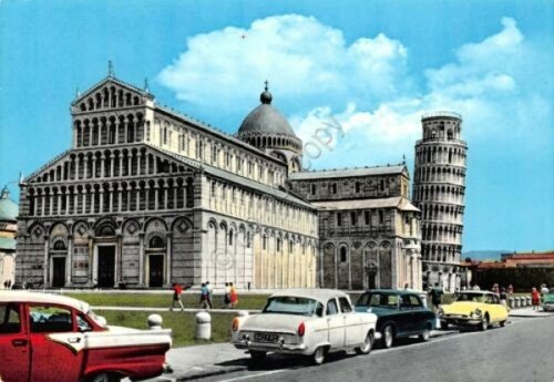 Cartolina Pisa Cattedrale auto d'epoca | Immagine principale