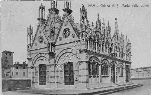 Cartolina Pisa Chiesa S. M. della Spina 1919 | Immagine principale