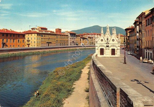 Cartolina Pisa Lungarno e Chiesa S. Maria della Spina 1970 | Immagine principale