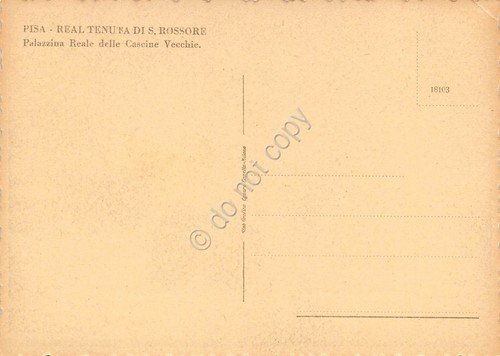 Cartolina Pisa Real Tenuta San Rossore Palazzina Reale Cascine Vecchie