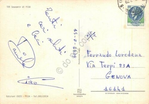 Cartolina Pisa vedute auto d'epoca 1979