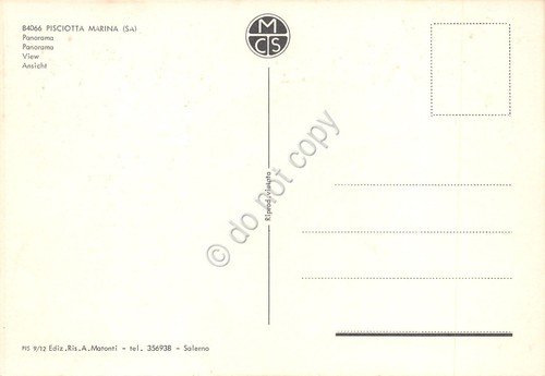 Cartolina Pisciotta Marina Panorama e case anni '70 | Immagine Gallery 2