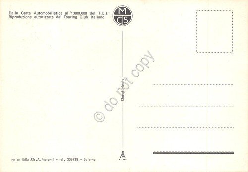 Cartolina Pisciotta vedute varie e mappa stradale La suerte anni … | Immagine Gallery 2