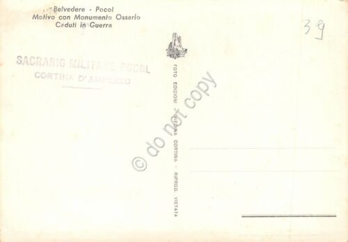 Cartolina Pocol Sacrario Militare con Monumento Timbro Sacrario (Belluno)
