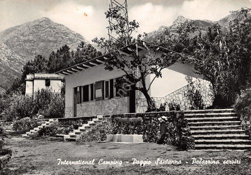 Cartolina Poggio Santanna International Camping Palazzina servizi 1959 | Immagine principale
