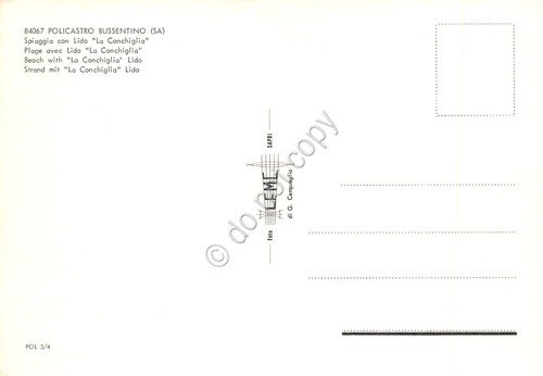 Cartolina Policastro Bussentino spiaggia Lido La Conchiglia animata anni '70 | Immagine Gallery 2