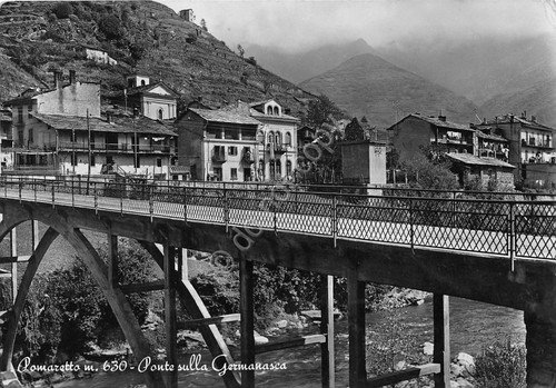 Cartolina Pomaretto Ponte sulla Germanasca segnata | Immagine principale