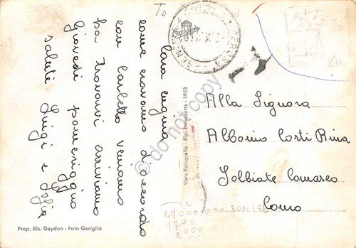 Cartolina Pomaretto Ponte sulla Germanasca segnata | Immagine Gallery 2