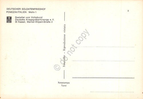 Cartolina Pomezia Deutscher Soldatenfriedhof