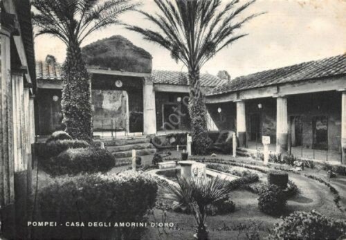 Cartolina Pompei casa degli Amorini d'Oro 1950 (Napoli)